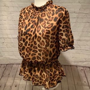 Leopard print top